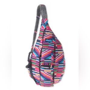 Kavu Red and Pink Backpack Vibrant Geometric Design used ones